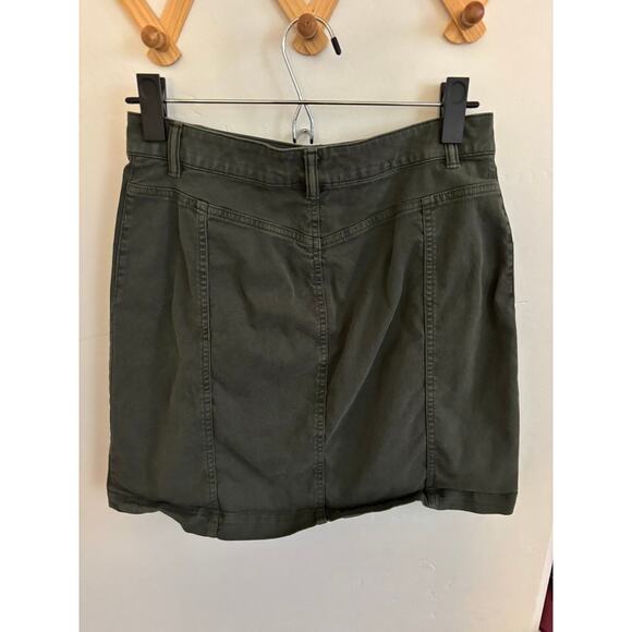Banana Republic Skirt Womens 0 Army Green Mini - Picture 2 of 4